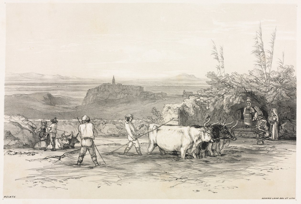 Vistas em Roma e seus arredores: Roiate de Edward Lear