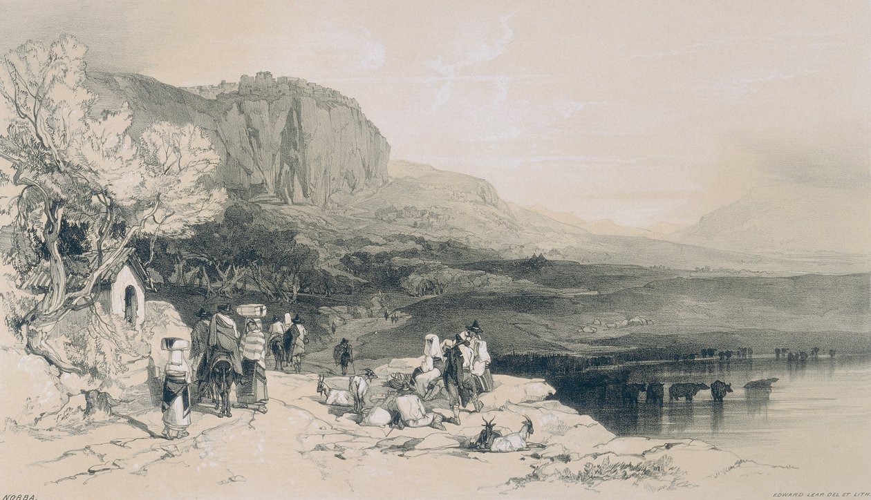 Vistas em Roma e seus arredores: vista de Norba de Edward Lear