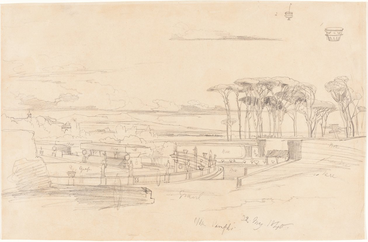 Villa Pamphili, 1840. de Edward Lear