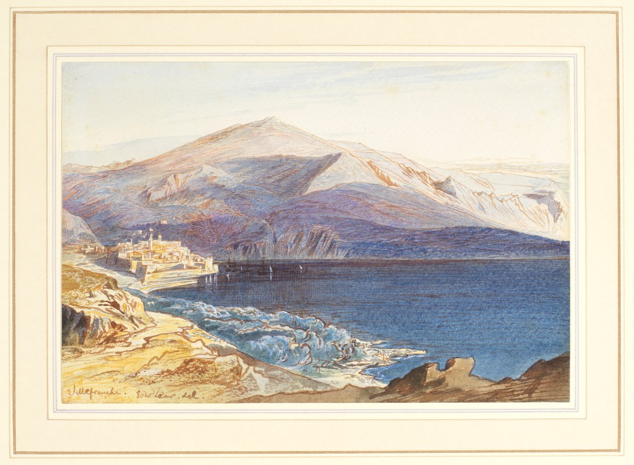 Villefranche-sur-Mer, século XIX de Edward Lear