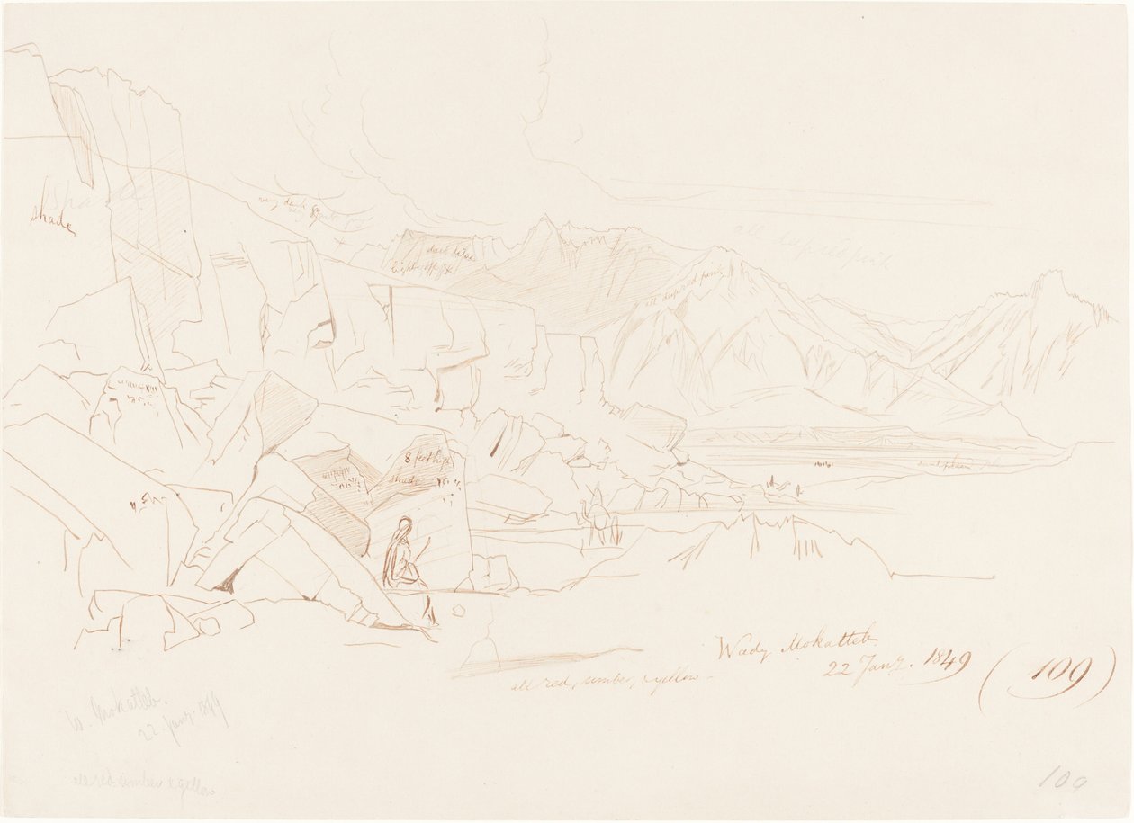 Vale do Escritório, 1849. de Edward Lear