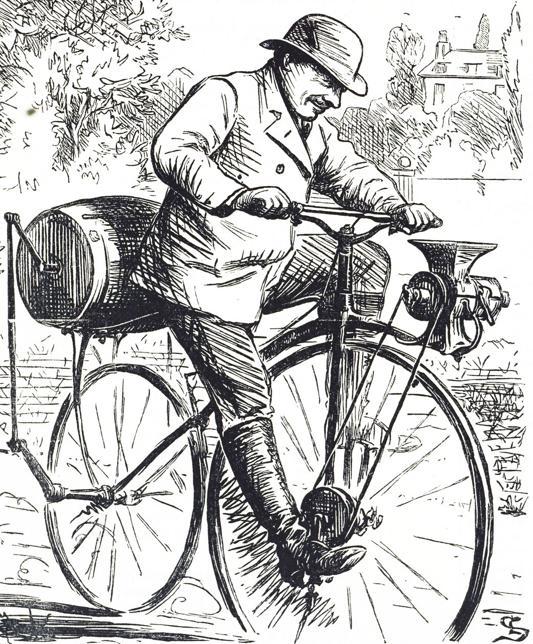 Desenho animado representando uma moedora de café de Edward Linley Sambourne