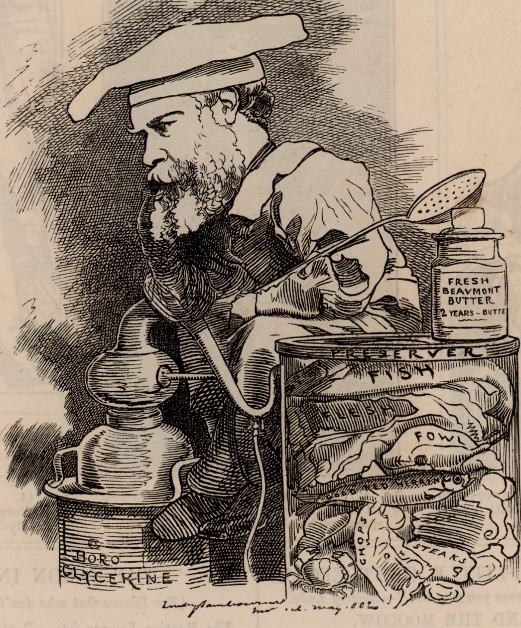 Cartoon of Frederick Settle Barff) na série Punch