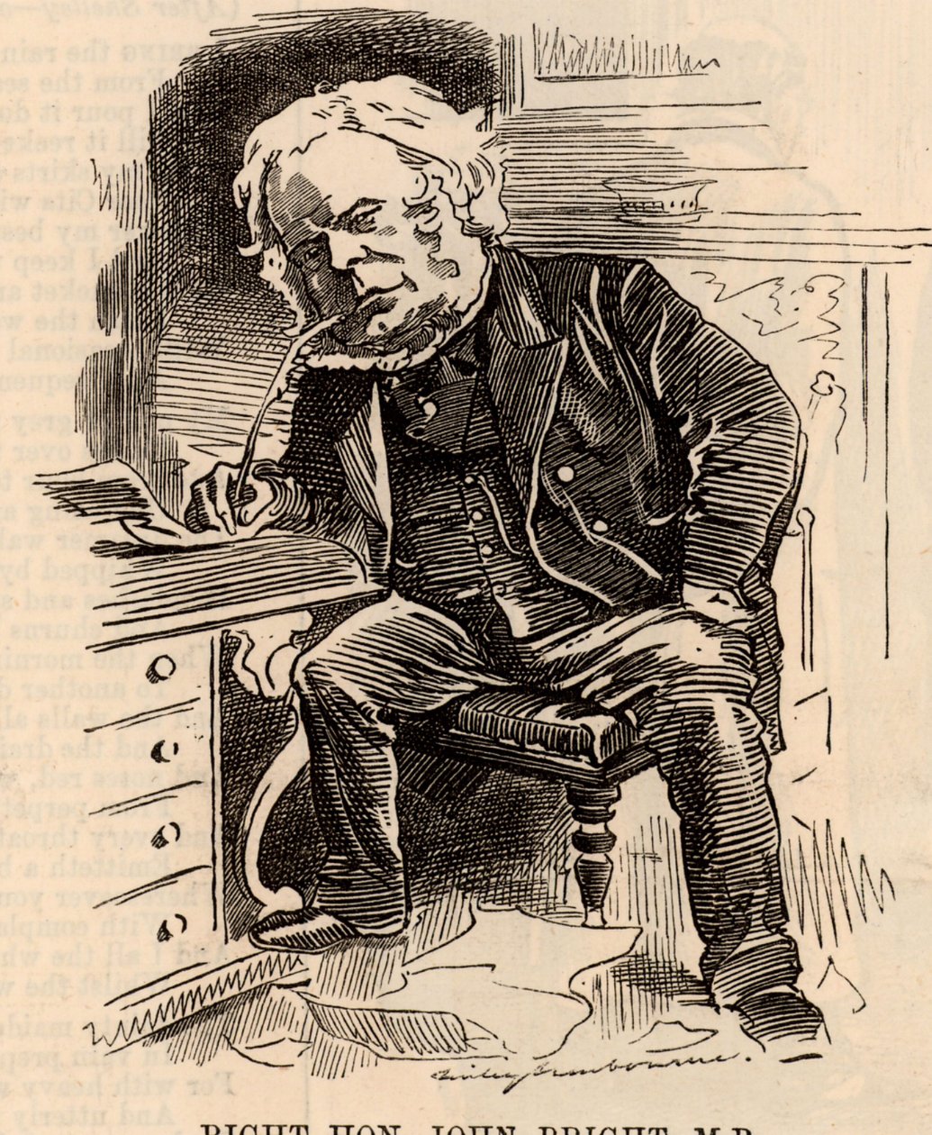 Desenho animado de John Bright de Edward Linley Sambourne