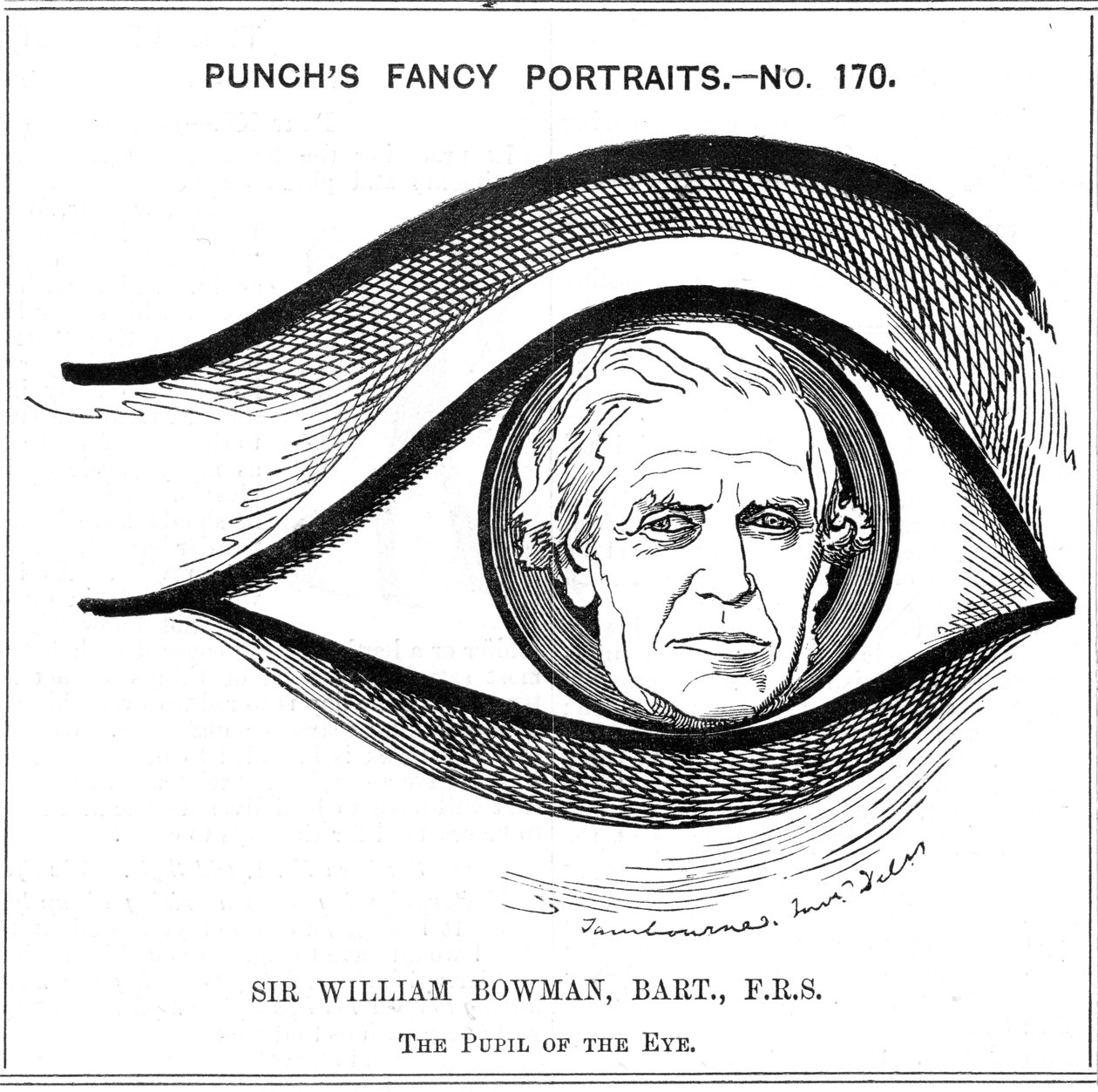 William Bowman, anatomista inglês, cirurgião e oftalmologista, 1884 de Edward Linley Sambourne