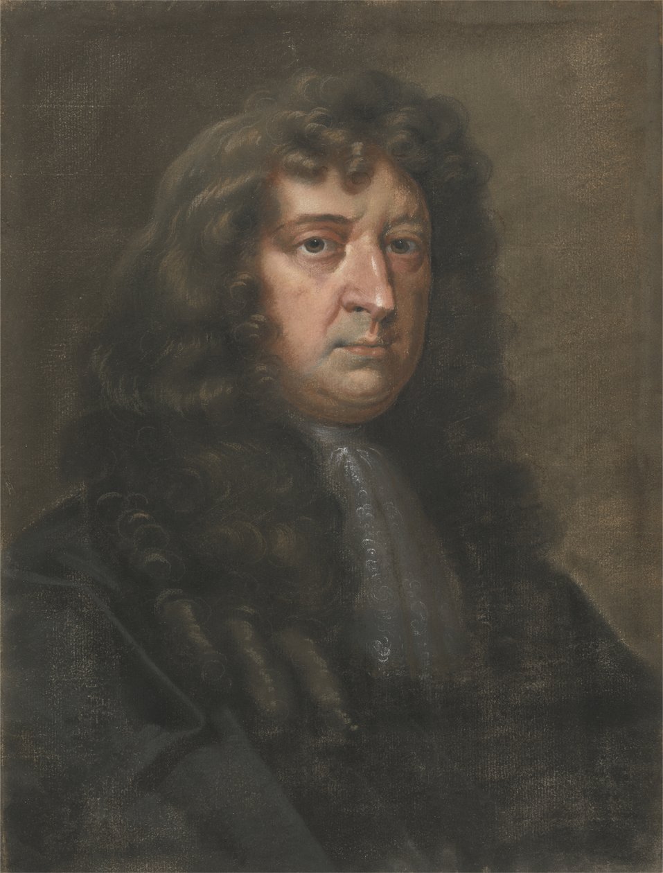 Samuel Butler (1612-1680), o autor de Hudibras (pastel sobre papel) de Edward Lutterell