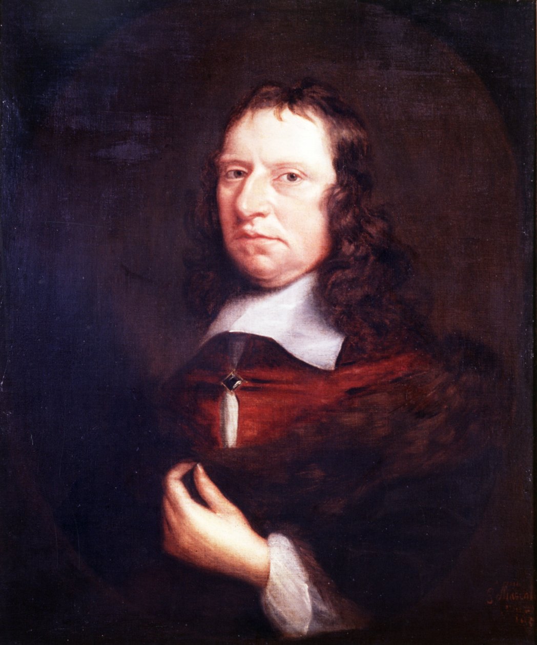 Retrato de um cavalheiro, c.1655-58 (óleo sobre tela) de Edward Mascall