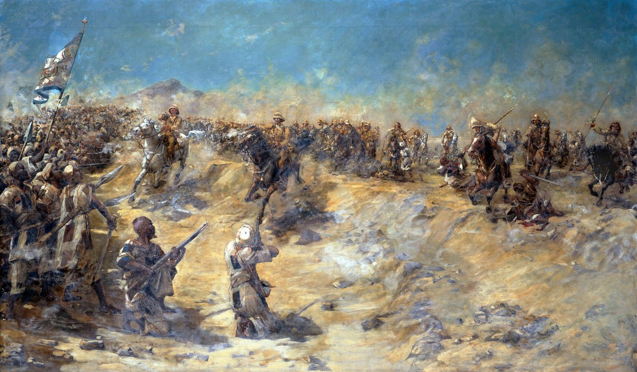Carga dos 21 Lancers na Batalha de Omdurman em 2 de setembro de 1898, 1899 de Edward Matthew Hale