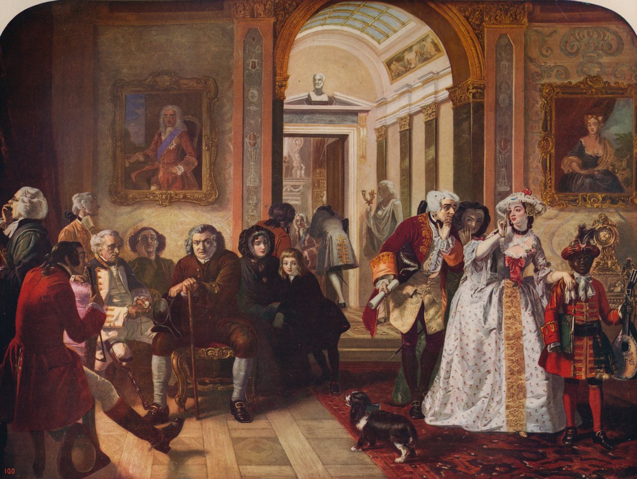 Dr. Johnson em Ante-Room of Lord Chesterfield, 1748, c1915 de Edward Matthew Ward
