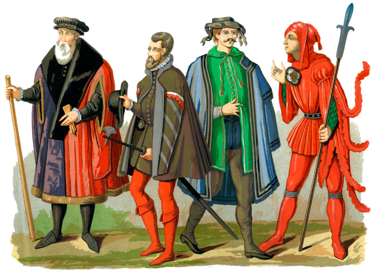 Trajes alemães, do século 15 ao 16 de 1849. de Edward May