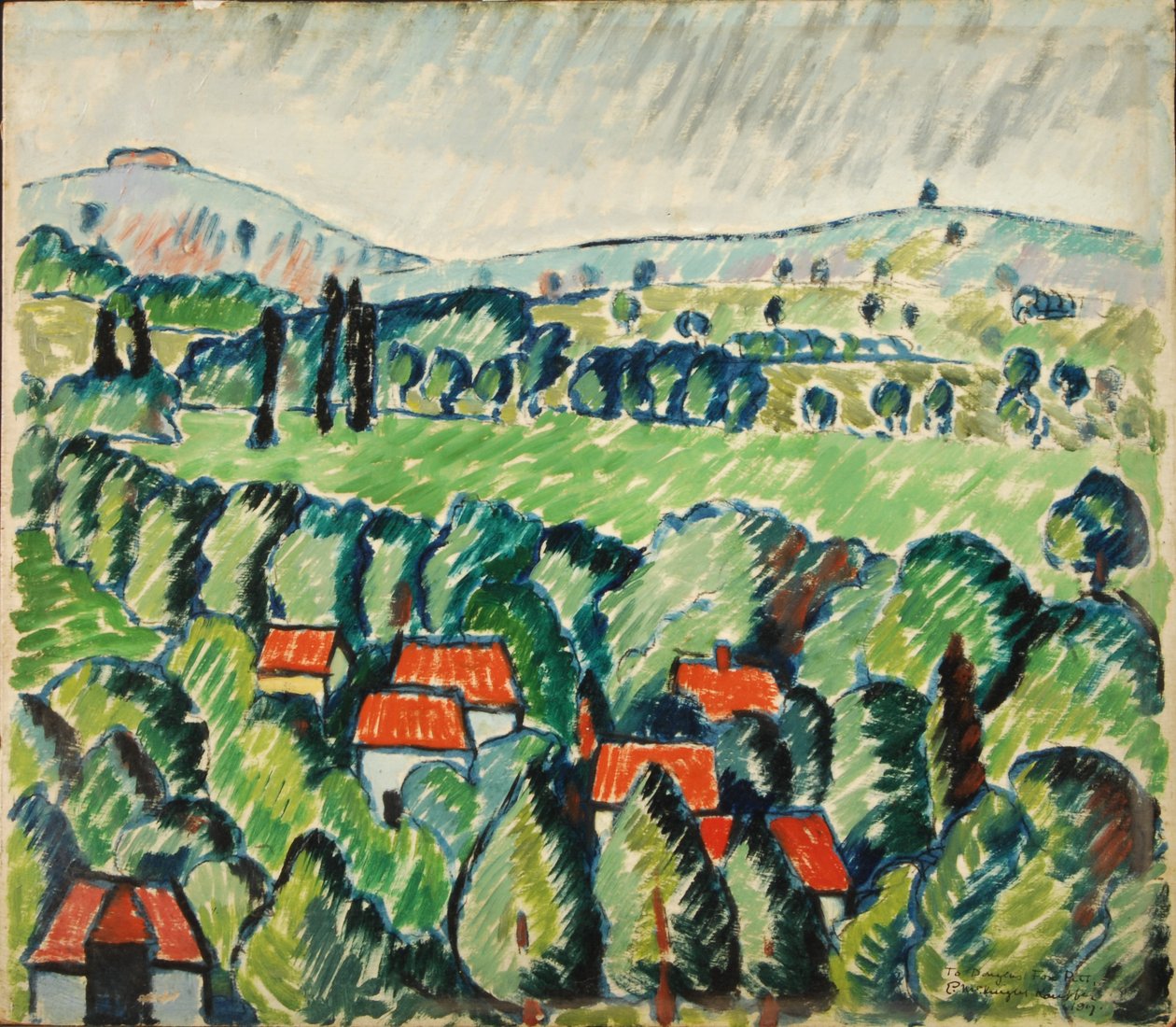 Paisagem de Berkshire de Edward McKnight Kauffer