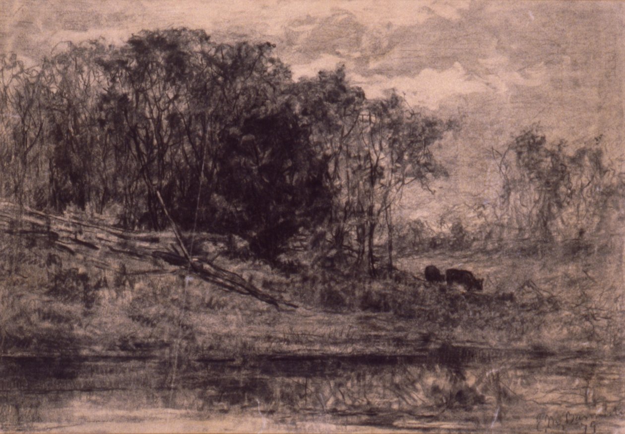Vacas na floresta de Edward Mitchell Bannister
