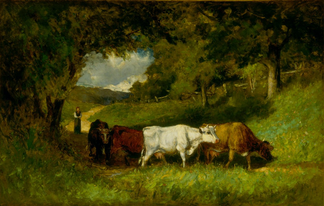 Conduzir as vacas para casa de Edward Mitchell Bannister