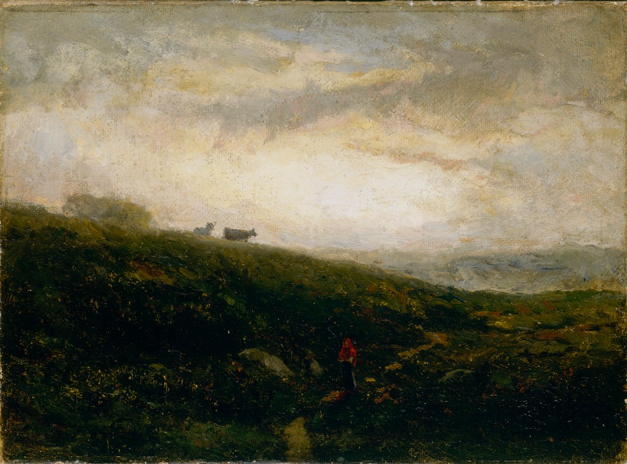 Sem título (vacas a descer a encosta) de Edward Mitchell Bannister