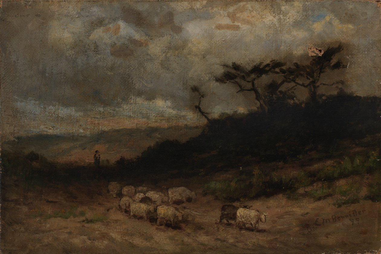 Sem título (pastor com ovelhas) de Edward Mitchell Bannister