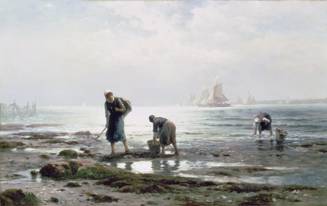 Coletores de ostras, 1883 de Edward Moran