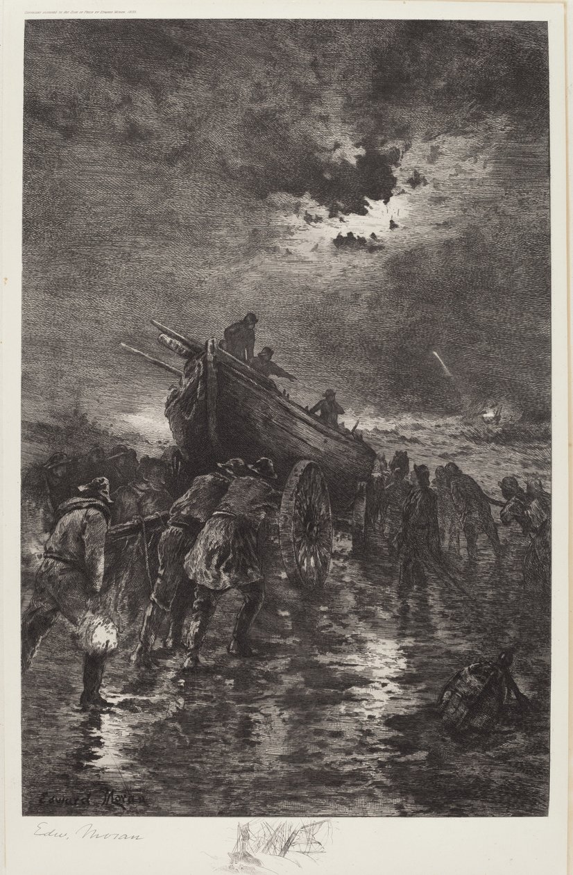 Sem título (Lançando um Dory / Ao Resgate / Naufrágio) de Edward Moran