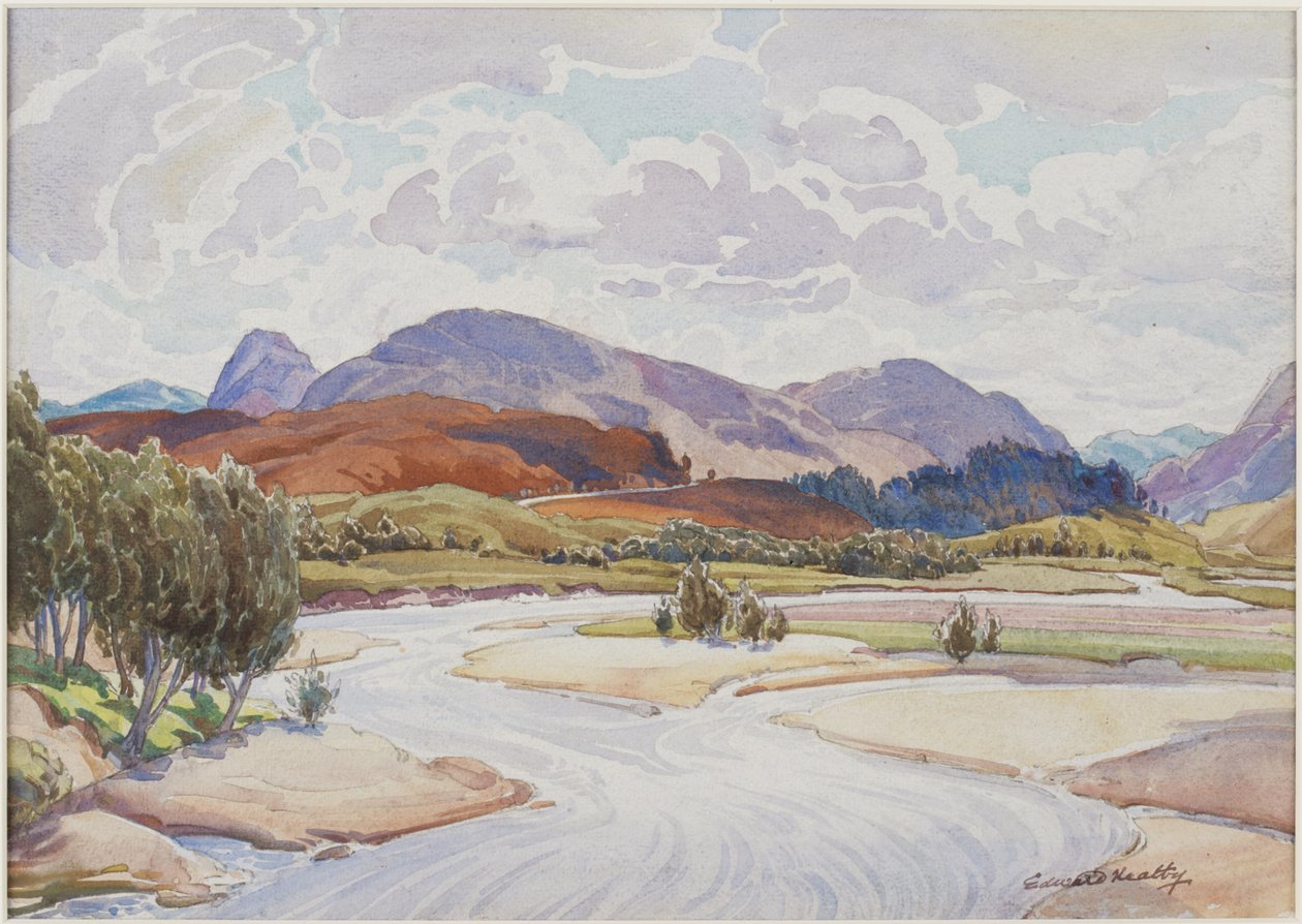 Sobre o Spey, c.1935 (aguarela) de Edward Mossforth Neatby