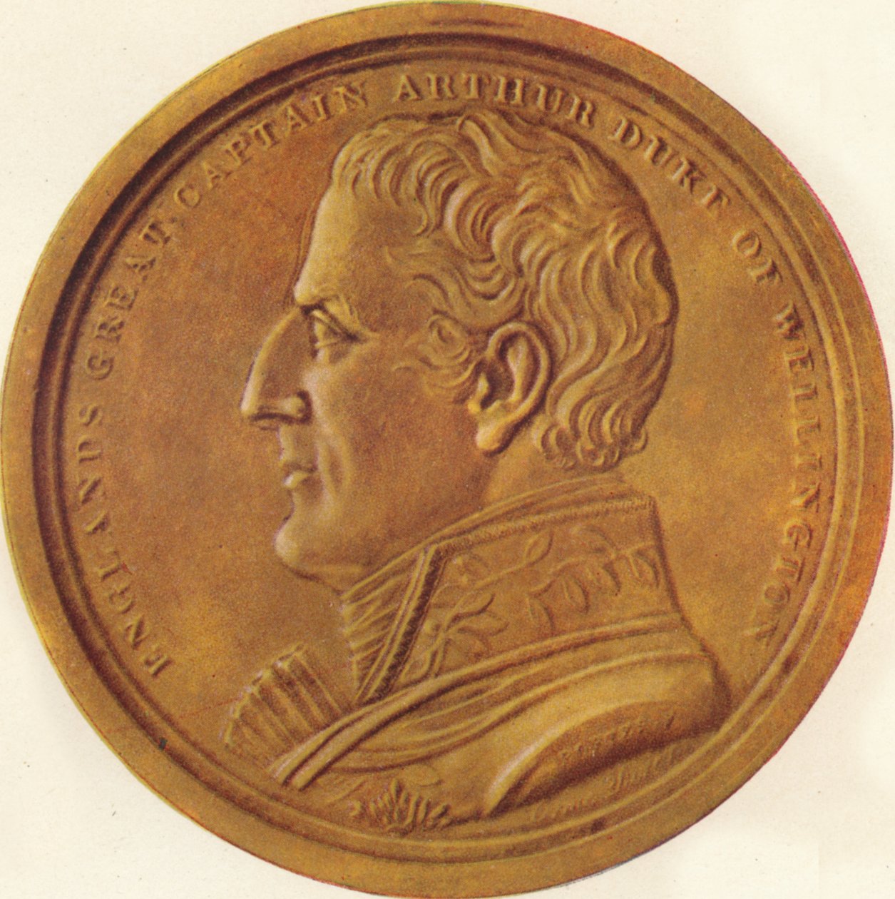 Grande Capitão Arthur Duque de Wellington - Medalha de Lembrança, 1815 1910 de Edward Orme