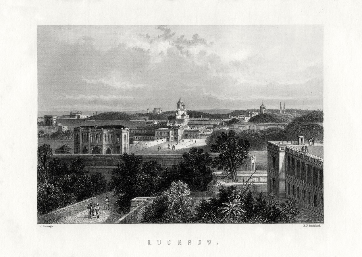 Lucknow, capital do estado de Uttar Pradesh, Índia, século XIX de Edward Paxman Brandard