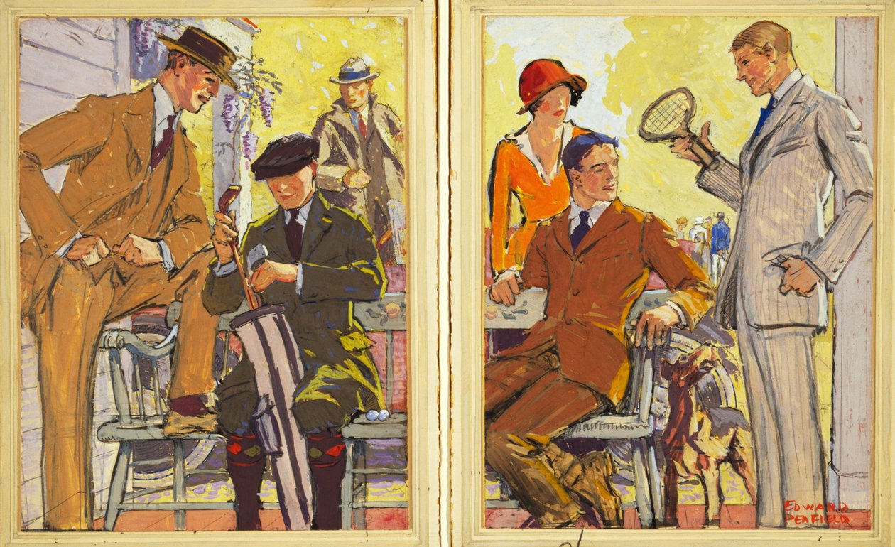 Anúncio para Hart, Schaffner & Marx Clothes, pub. 1900 de Edward Penfield