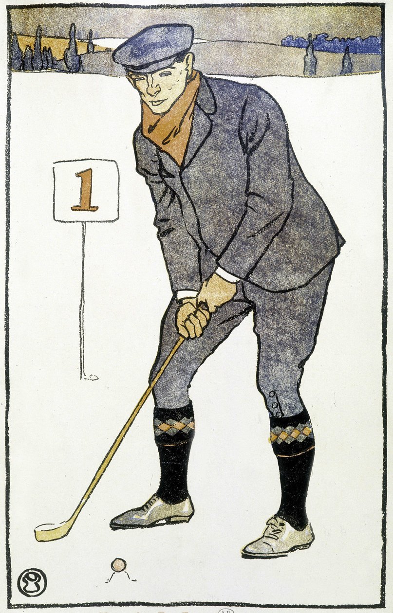 Calendário: "Calendário de Golfe", de Edward Penfield. de Edward Penfield