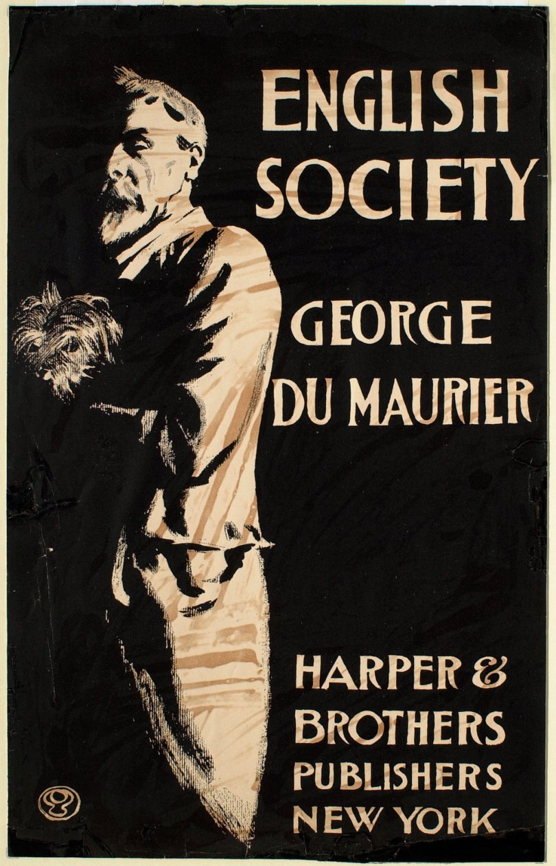 Sociedade inglesa, de George du Maurier, Harper & Brothers, editores de Edward Penfield