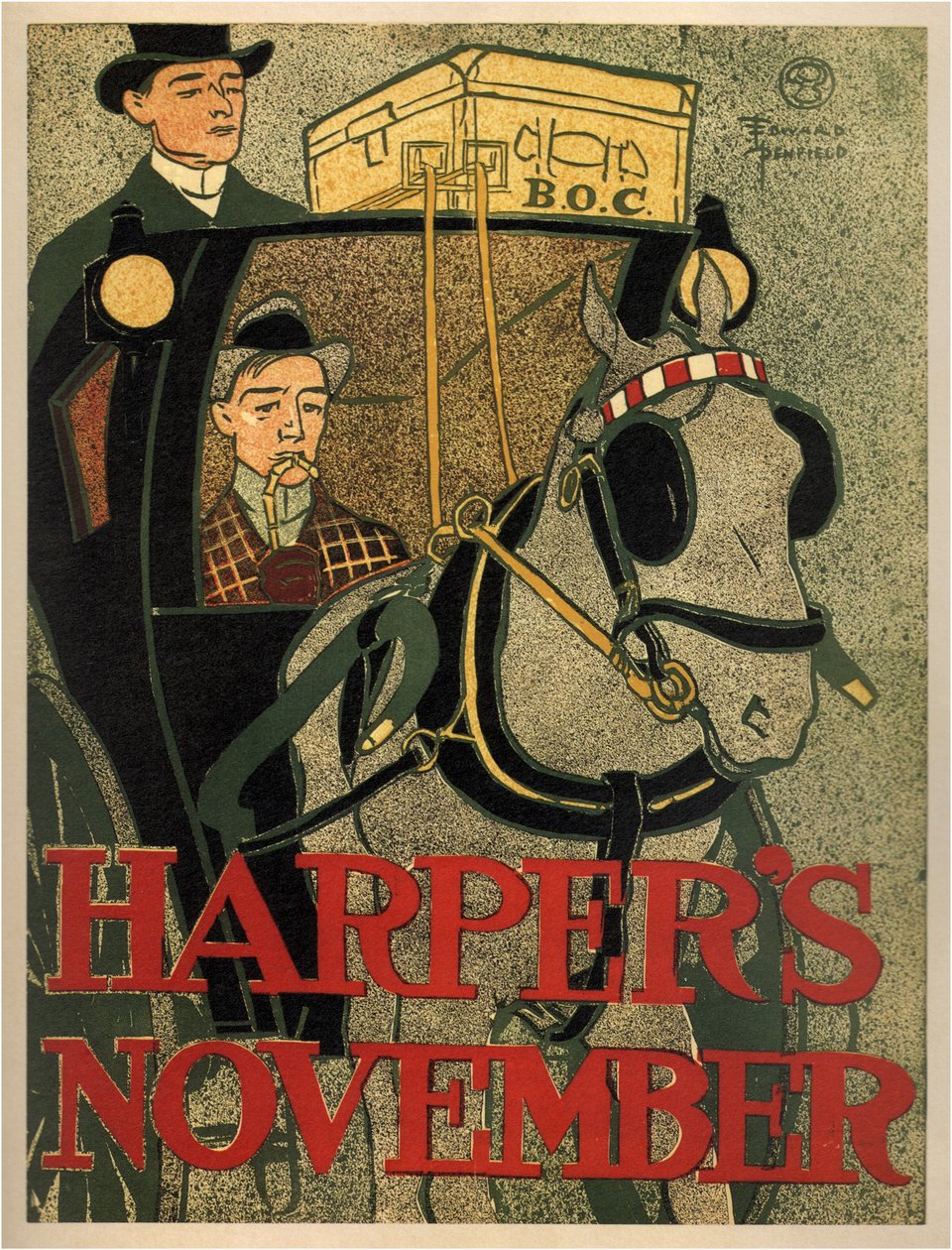 Harpistas, novembro de 1896 de Edward Penfield