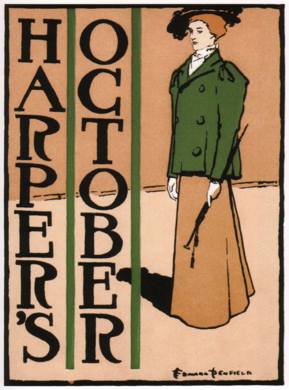 Harpistas, outubro de 1895 de Edward Penfield