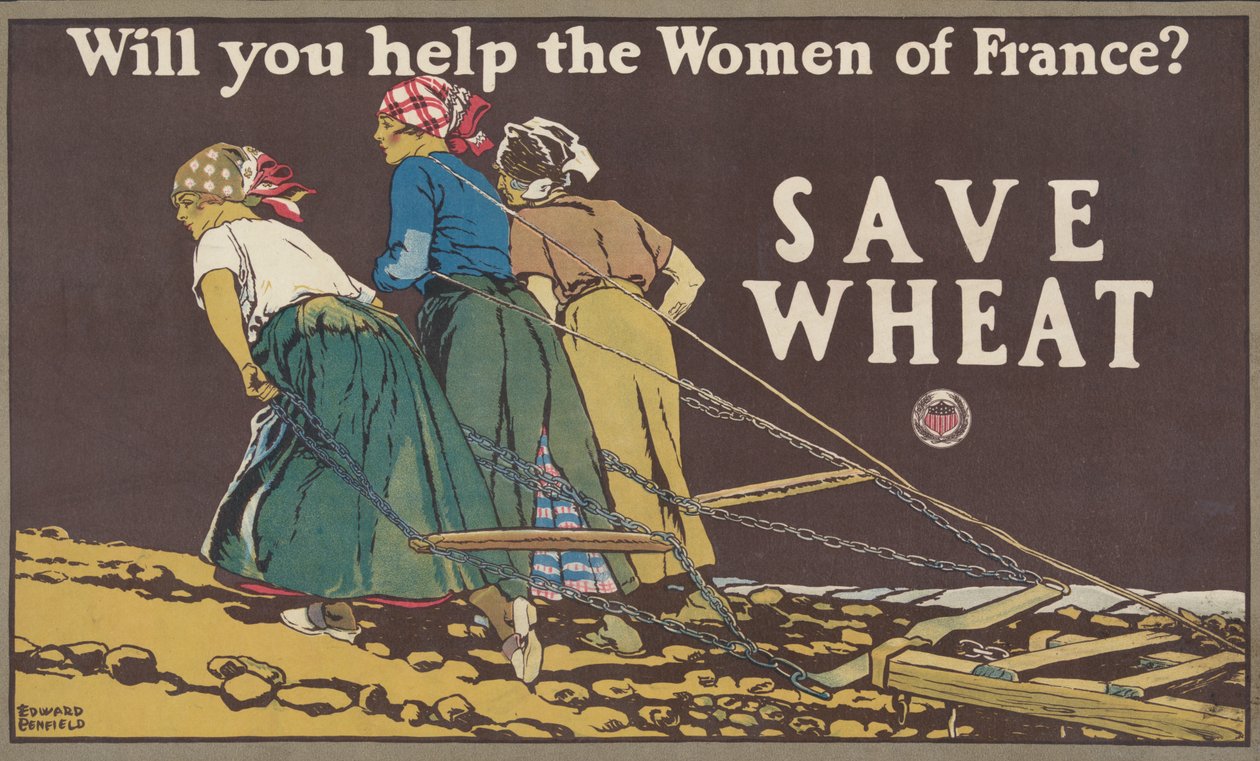 Você vai ajudar as mulheres da França, salvar o trigo de Edward Penfield