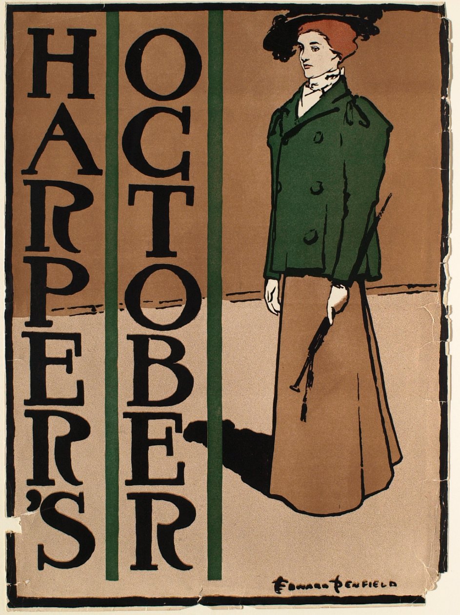 Mulher de fato verde e castanho, Harper