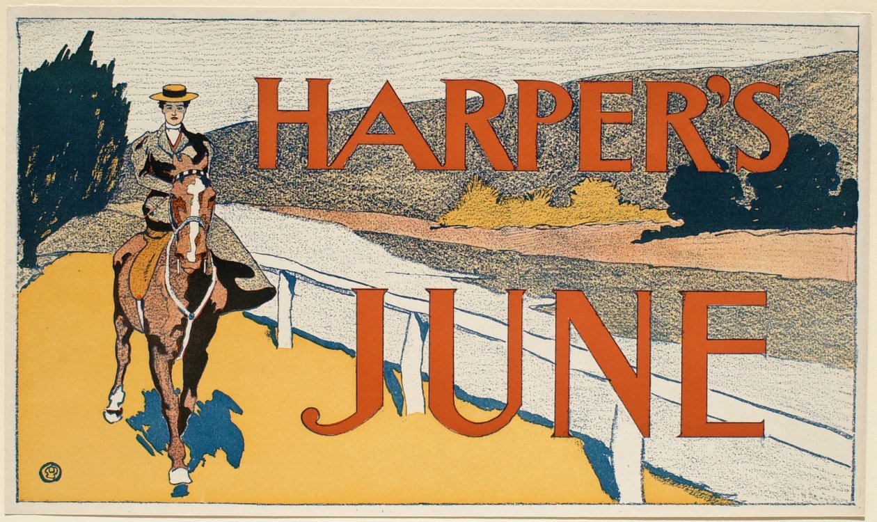 Mulher a cavalo, June Harper de Edward Penfield