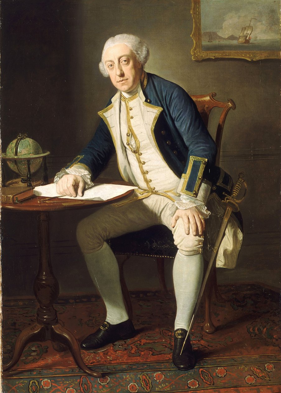 Capitão Philip Affleck (1726-99) de Edward Penny