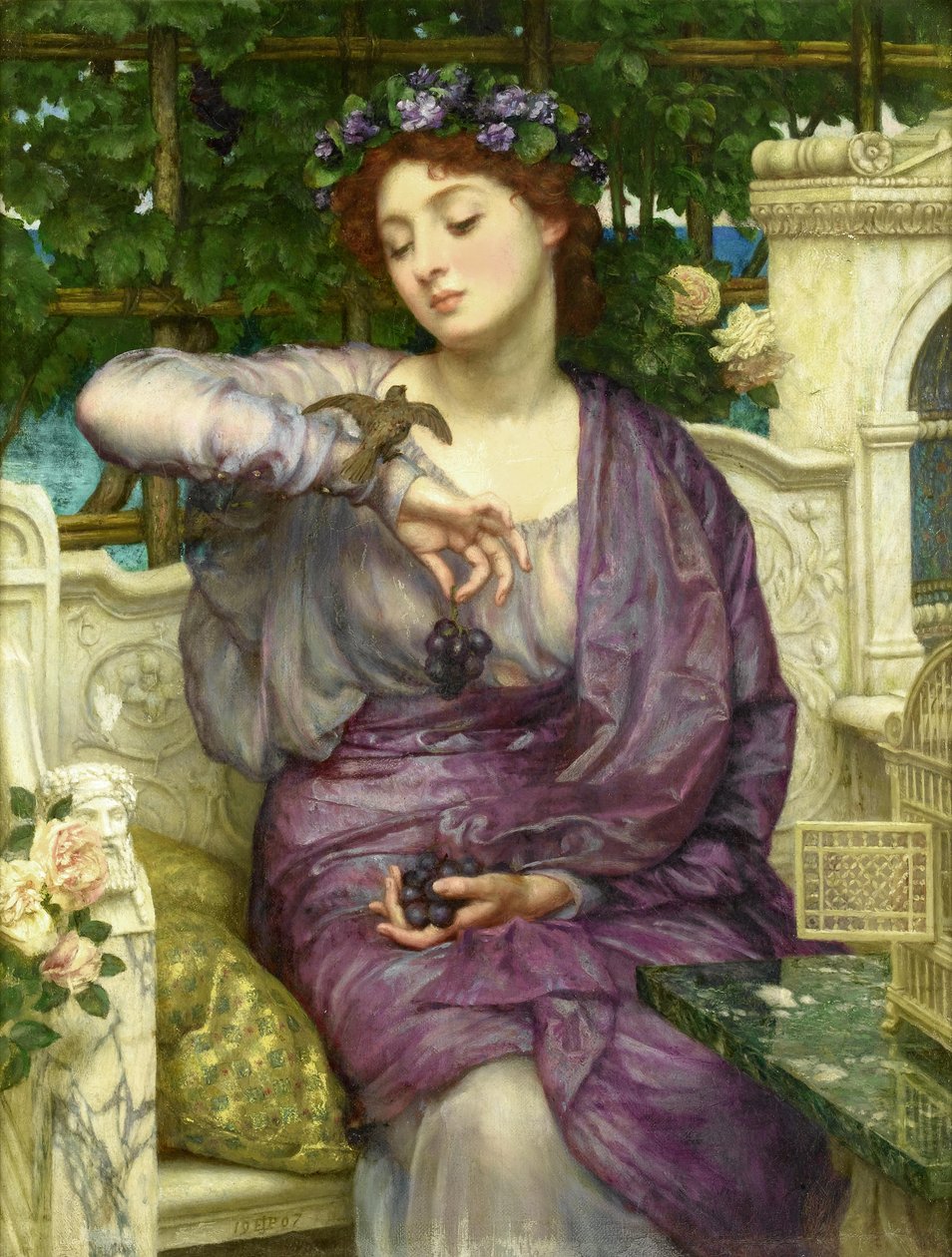 Lésbica e seu pardal de Edward Poynter