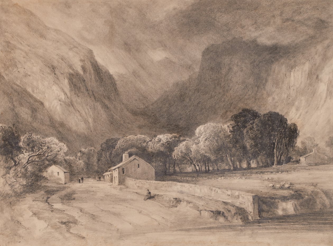 Paisagem com montanhas de Edward Pretty