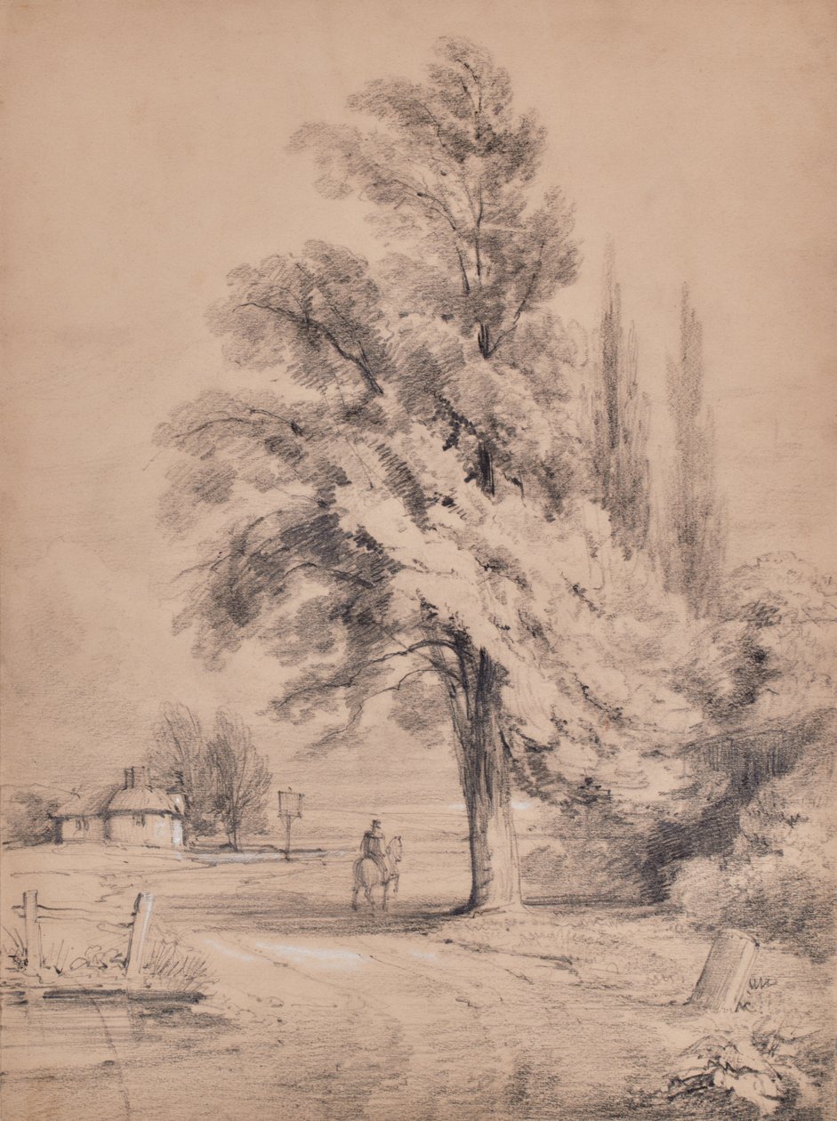 Paisagem com árvore e cavaleiro de Edward Pretty