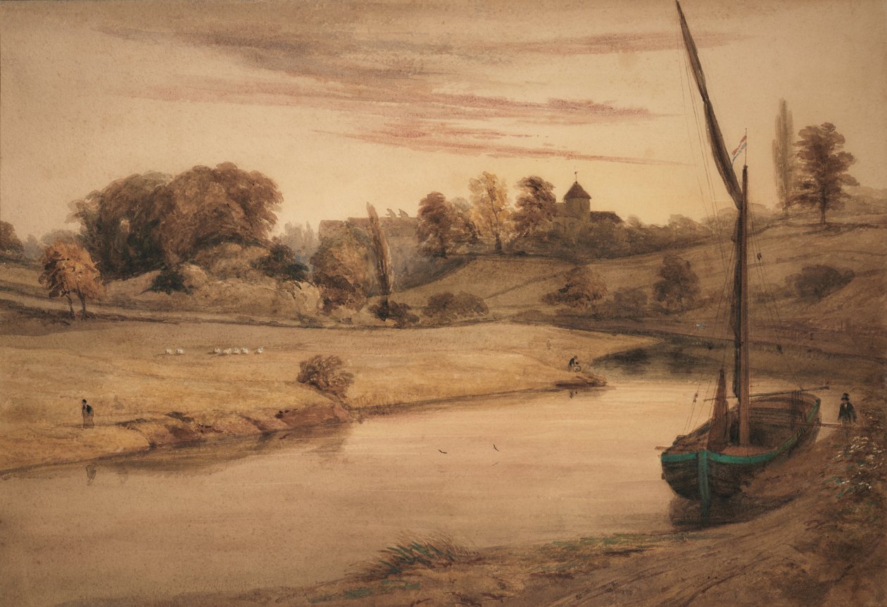 Igreja Nettlestead, Kent da ponte Bow de Edward Pretty