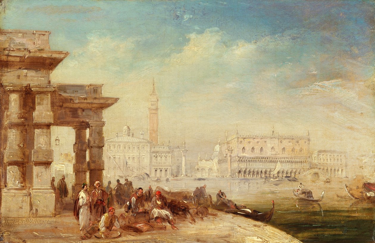 O Palácio Ducal, Veneza (óleo sobre tela) de Edward Pritchett