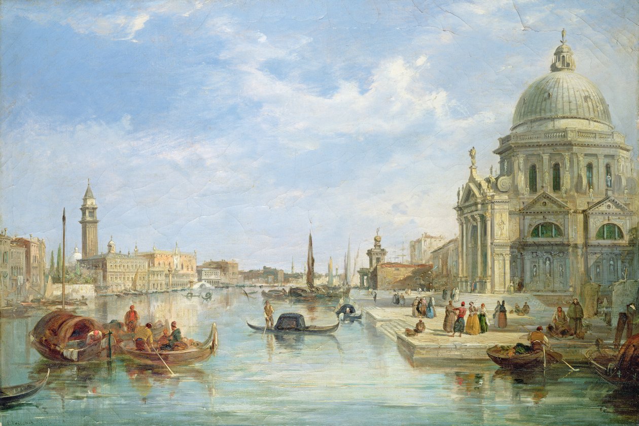 A Boca do Grande Canal, Veneza, com Santa Maria della Salute de Edward Pritchett
