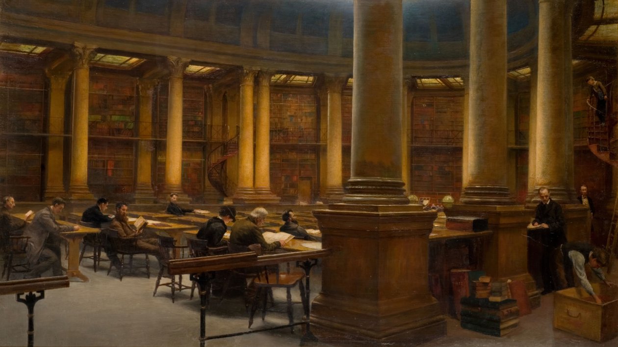 Biblioteca de Referência de Birmingham - A Sala de Leitura, 1881. de Edward R Taylor