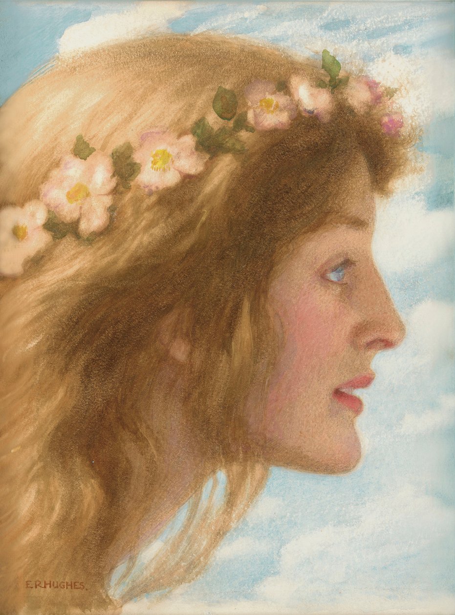 Dia (lápis e aquarela) de Edward Robert Hughes
