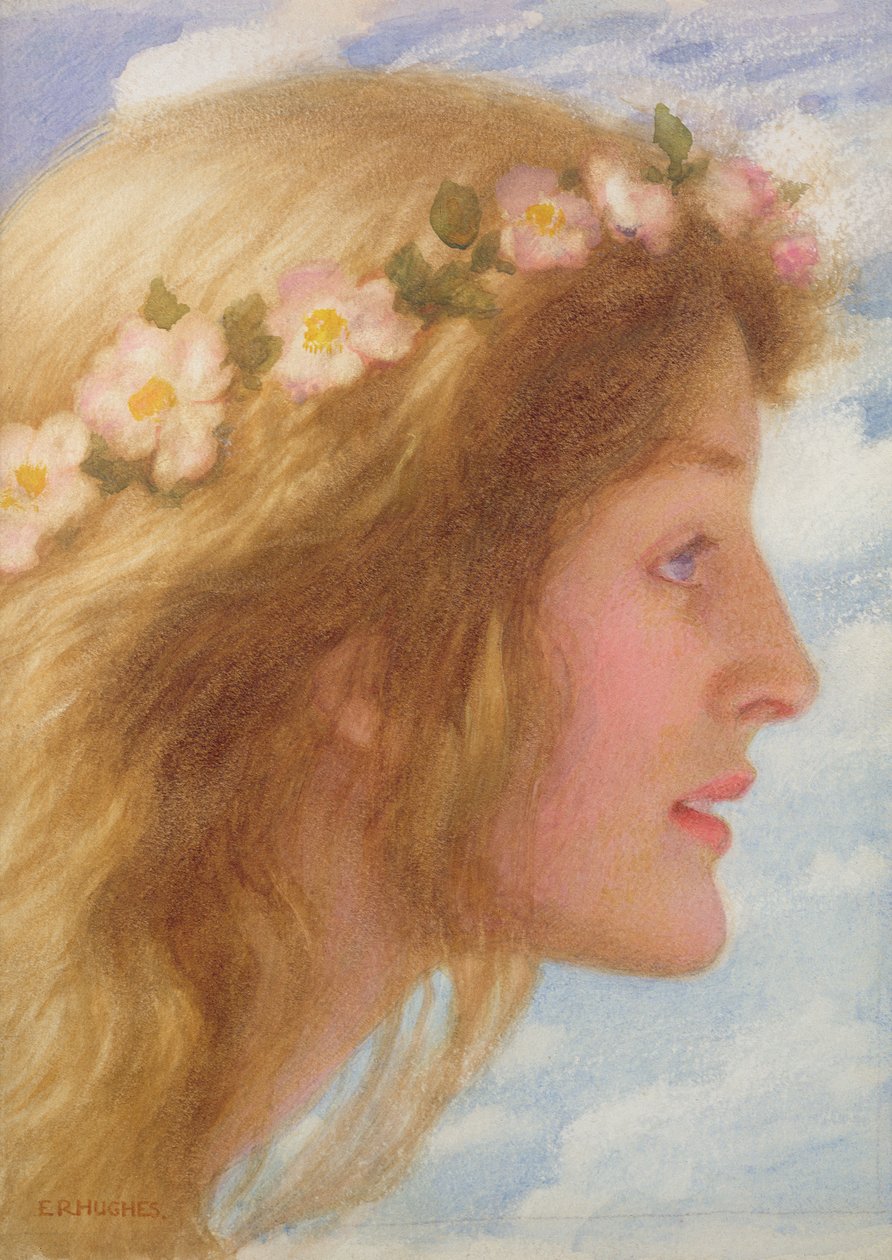 Dia (wc e bodycolour no papel) (ver 48896) de Edward Robert Hughes