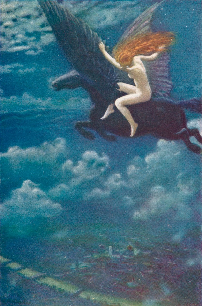 Idílio dos Sonhos A Valquíria, 1902, 1905 de Edward Robert Hughes