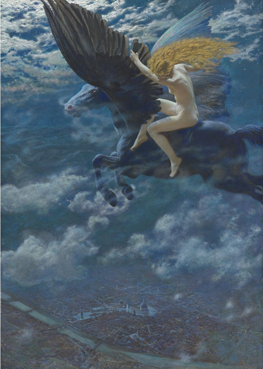 Idílio dos Sonhos A Valquíria, c. 1902 de Edward Robert Hughes
