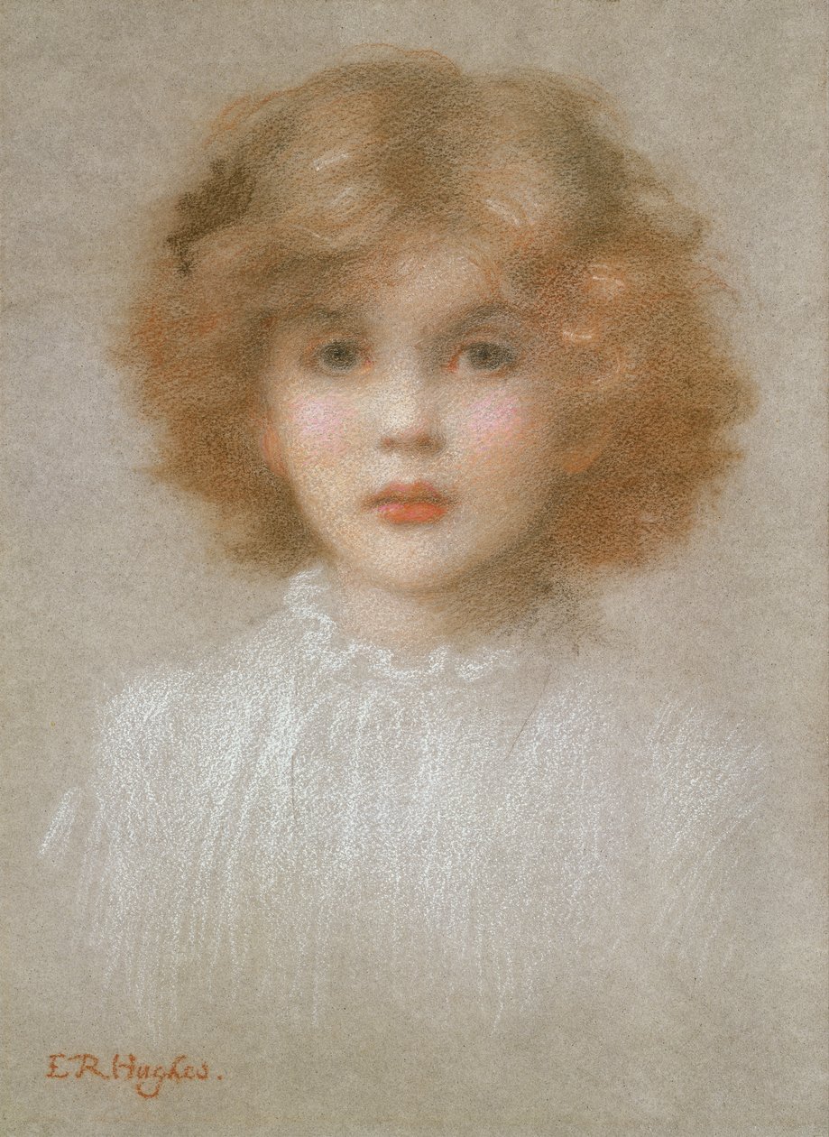 Retrato de uma jovem garota de Edward Robert Hughes