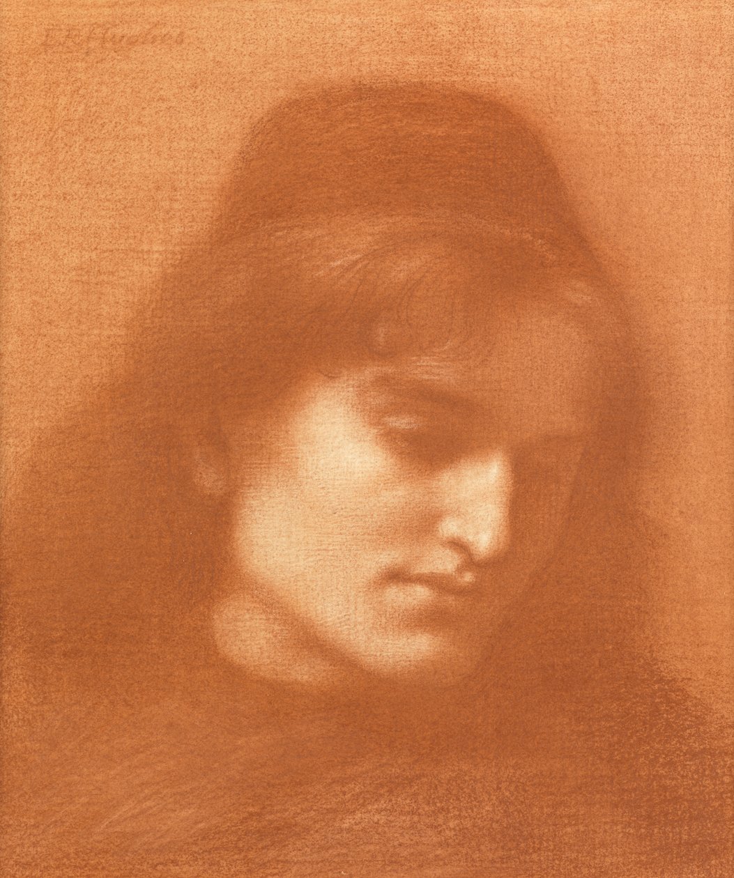 Estudo de um homem de Edward Robert Hughes