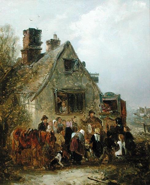 The Punch and Judy Show (óleo sobre tela) de Edward Robert Smythe