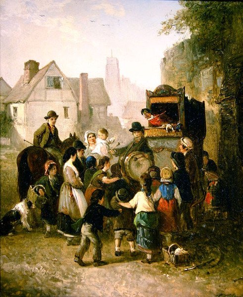 The Punch and Judy Show (óleo sobre tela) de Edward Robert Smythe