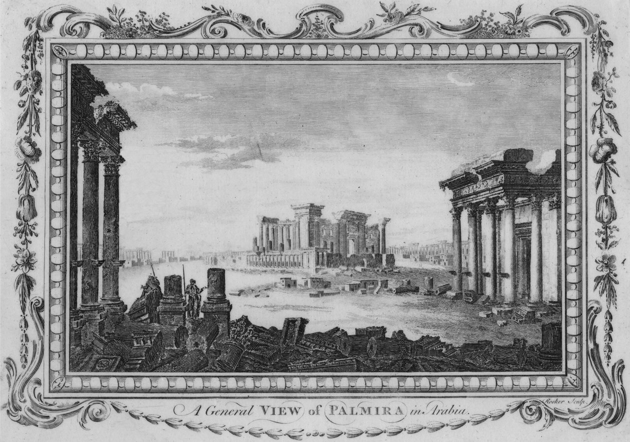 Uma visão geral de Palmira na Arábia, c1770 de Edward Rooker