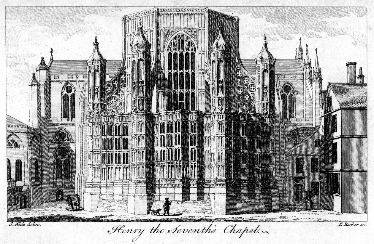 Capela de Henry VII, Abadia de Westminster, Londres, século XVIII. de Edward Rooker